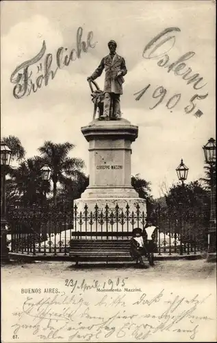 Ak Buenos Aires Argentinien, Monumento Mazzini