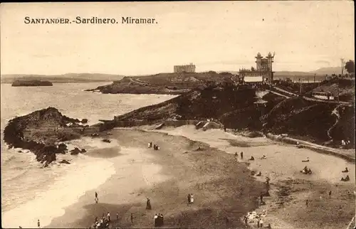 Ak Santander Kantabrien Spanien, Sardinero, Miramar