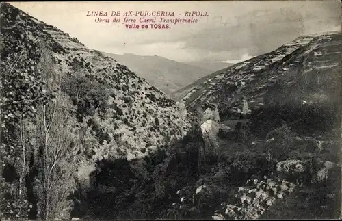 Ak Puigcerdà Katalonien, Ripoll, Tosas-Tal