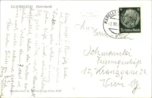 Ak Semmering Steiermark, Hotel