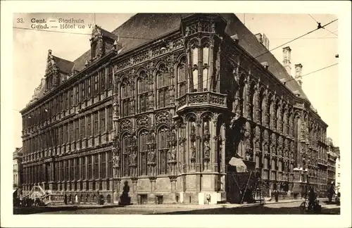 Ak Gent Gent Ostflandern, Rathaus