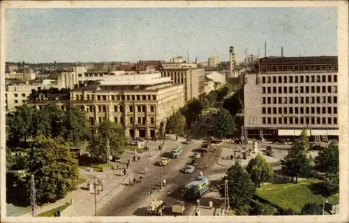 Ak Tampere Finnland, Gesamtansicht, Straßenverkehr