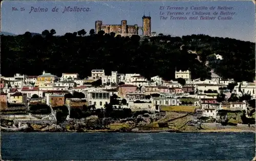 Ak Palma de Mallorca, El Terreno y Castillo de Bellver