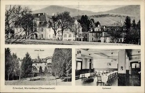 Ak Erlenbad Obersasbach Sasbach in der Ortenau, Marienheim, Speisesaal