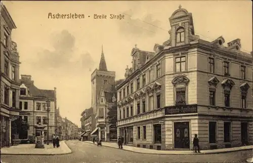 Ak Aschersleben im Salzlandkreis, Breite Straße, Augusta-Apotheke