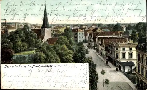 Ak Hamburg Bergedorf, Blick von der Holstenstraße