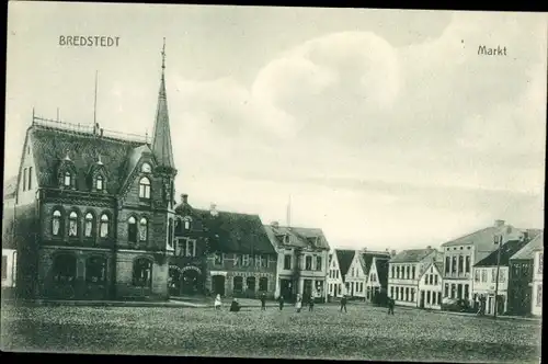 Ak Bredstedt in Nordfriesland, Markt