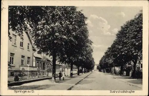 Ak Springe am Deister, Blick in die Bahnhofstraße