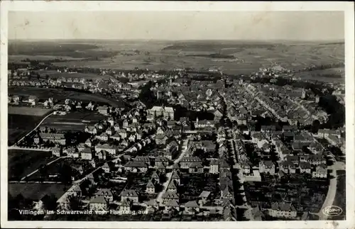 Ak Villingen Schwenningen im Schwarzwald, Fliegeraufnahme