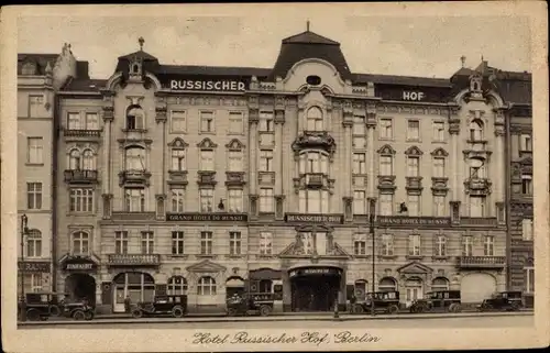 Ak Berlin Mitte, Hotel Russischer Hof, Georgenstraße 21 bis 22, Hôtel de Russie