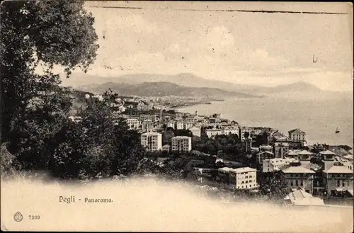 Ak Pegli Genova Genua Ligurien, Panorama