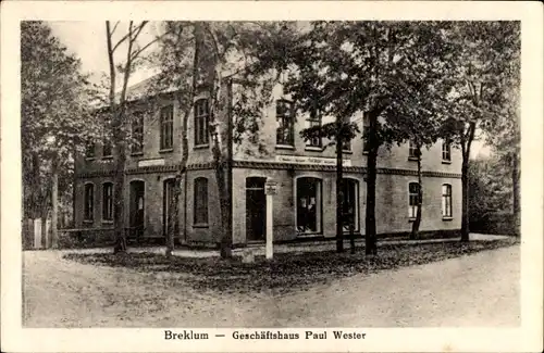 Ak Breklum in Nordfriesland, Geschäftshaus