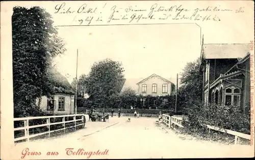 Ak Tellingstedt in Dithmarschen, Ortspartie