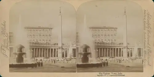 Stereo Foto Vatikan Rom Lazio, Petersplatz