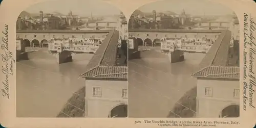 Stereo Foto Firenze Florenz Toscana, Ponte Vecchio