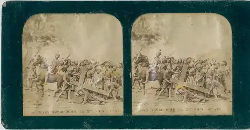 Stereo Foto Leidensweg Christi, 9. Station, Jesus fällt zum dritten Mal hin, Via Crucis