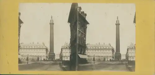 Stereo Foto Paris, Place Vendôme, Siegessäule um 1860