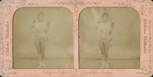 Halt gegen das Licht Stereo Foto, Ballett Tänzerin