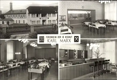 Ak Schwarzburg im Schwarzatal Thüringen, Ferienheim der IG Wismut Karl Marx