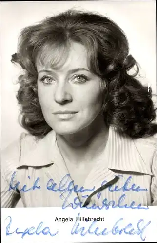 Ak Schauspielerin Angela Hillebrecht, Portrait, Autogramm