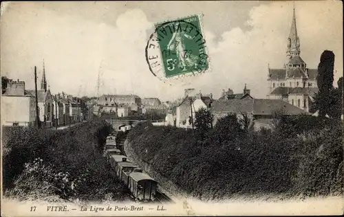 Ak Vitré Ille-et-Vilaine, La Ligne de Paris Brest