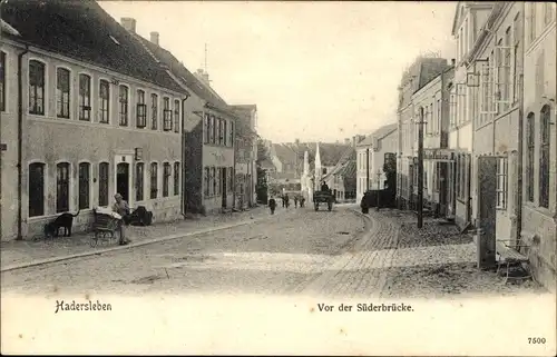 Ak Haderslev Hadersleben Dänemark, Vor der Süderbrücke