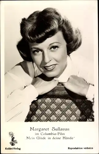 Ak Schauspielerin Margaret Sullavan, Portrait, Mein Glück in deine Hände