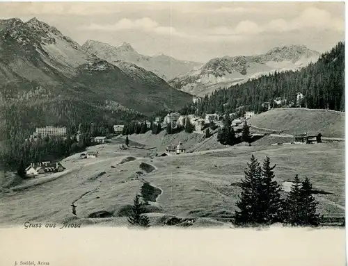 Klapp Ak Arosa Kanton Graubünden Schweiz, Gesamtansicht