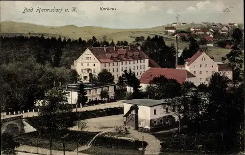 Ak Jerzmanice Zdrój Bad Hermsdorf Schlesien, Kurhaus