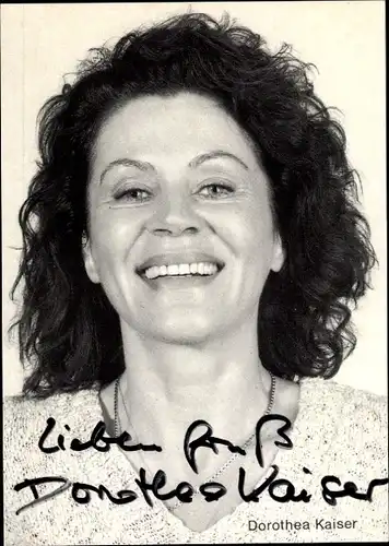 Ak Schauspielerin Dorothea Kaiser, Portrait, Autogramm
