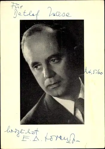 Ak Schauspieler Ernst August Lorenzen, Portrait, Autogramm