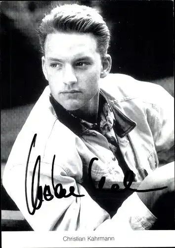 Ak Schauspieler Christian Kahrmann, Portrait, Autogramm, LIndenstrasse, Benny Beimer