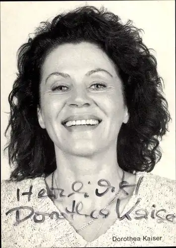 Ak Schauspielerin Dorothea Kaiser, Portrait, Autogramm