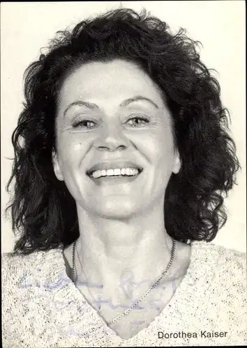 Ak Schauspielerin Dorothea Kaiser, Portrait, Autogramm
