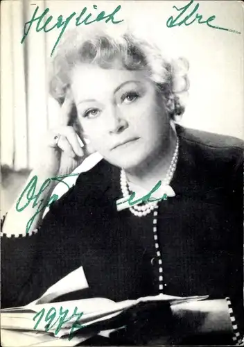 Ak Schauspielerin Olga Tscheschowa, Portrait, Autogramm