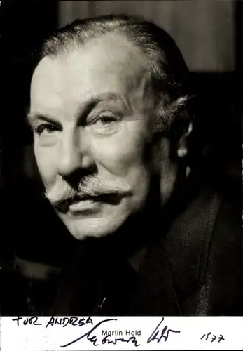 Ak Schauspieler Martin Held, Portrait, Autogramm