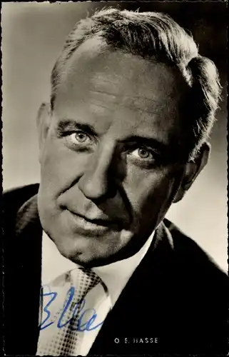 Ak Schauspieler Otto Eduard Hasse, Portrait, Autogramm