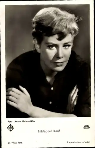 Ak Schauspielerin Hildegard Knef, Portrait, Autogramm, Sängerin