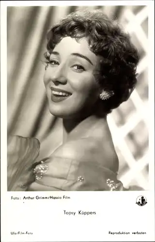 Ak Schauspielerin Topsy Küppers, Portrait, in Küss mich noch einmal