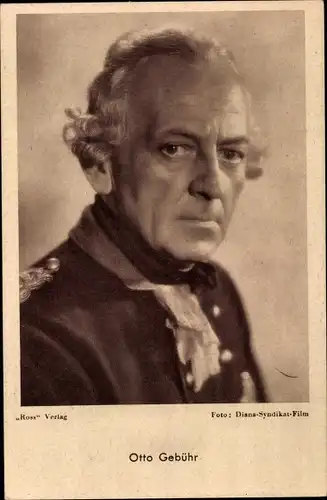 Ak Schauspieler Otto Gebühr, Portrait, Friedrich der Große, Ross Verlag