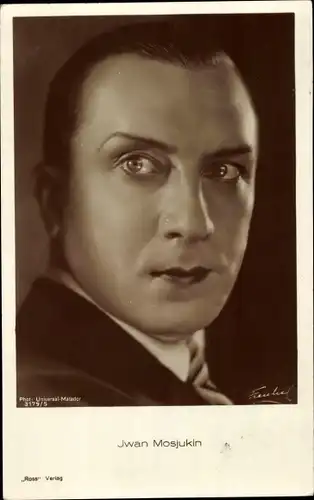 Ak Schauspieler Ivan Mosjukin, Iwan Iljitsch Mosschuchin, Portrait, Ross Verlag 3179 5
