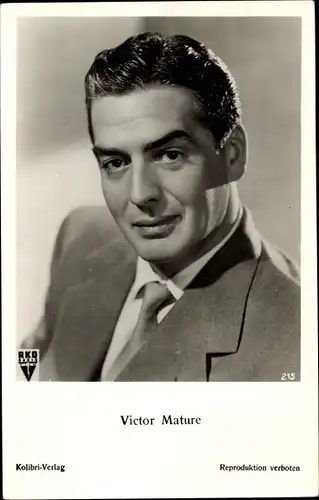 Ak Schauspieler Victor Mature, Portrait