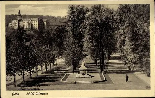 Ak Untermhaus Gera in Thüringen, Schloss Osterstein, Denkmal