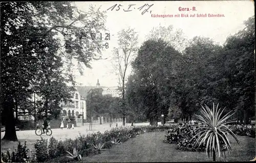 Ak Untermhaus Gera in Thüringen, Küchengarten, Schloss Osterstein