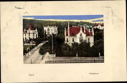 Passepartout Ak Gera in Thüringen, Waldstraße