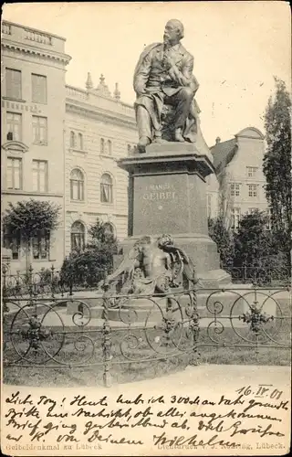 Ak Hansestadt Lübeck, Geilbeldenkmal