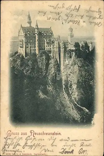 Ak Hohenschwangau Schwangau im Ostallgäu, Schloss Neuschwanstein