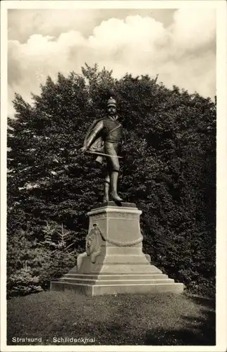 Ak Stralsund in Vorpommern, Schilldenkmal
