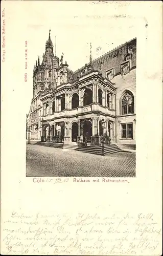 Ak Köln am Rhein, Rathaus, Rathausturm