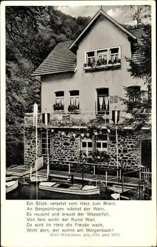 Ak Trechtingshausen in Rheinland Pfalz, Waldrestaurant Letze Mühle